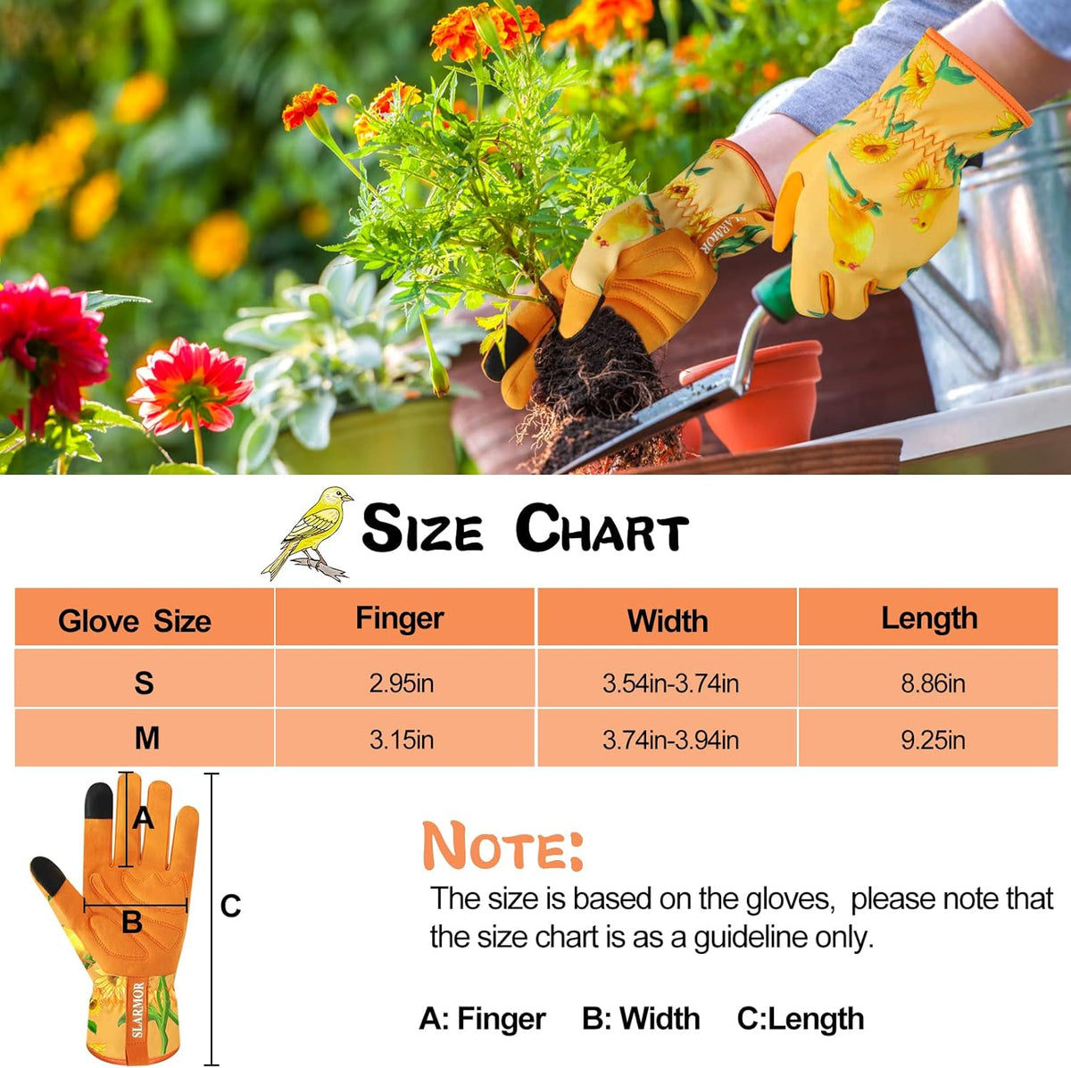 Leather-Gardening-Gloves for Women,Thorn-Proof Work-Gloves for Weeding,Digging,Planting,Pruning