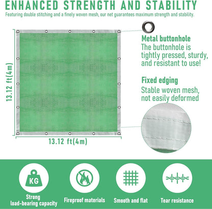 Fruit Collector Harvesting Net - 13.1 x 13.1 ft Green Agricultural Harvest Netting for Walnut