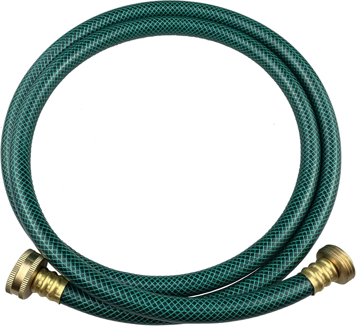 PVC Garden Hose 1/2 Inch Green Heavy Duty Water Hose with Solid Brass Fittings,No Leaking