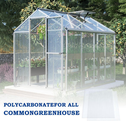 BPS 6Pcs 24'' (W) x 64'' (L) x 0.16'' Polycarbonate Panels, Waterproof UV Protected Reinforced