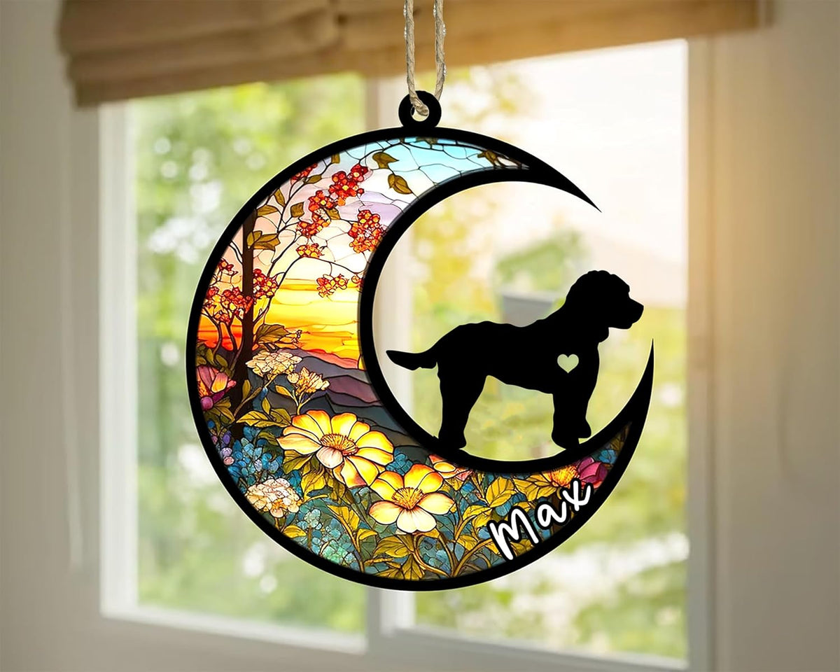 Personalized Dog Memorial, Custom Name Cockapoo Dog Christmas Ornament with Name, Custom Breeds