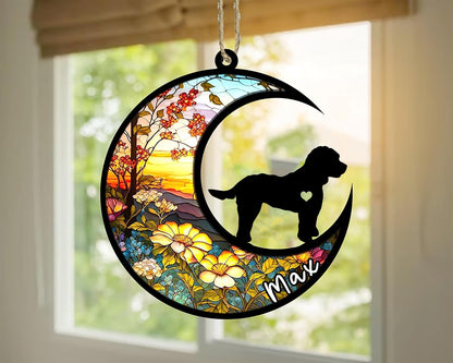 Personalized Dog Memorial, Custom Name Cockapoo Dog Christmas Ornament with Name, Custom Breeds