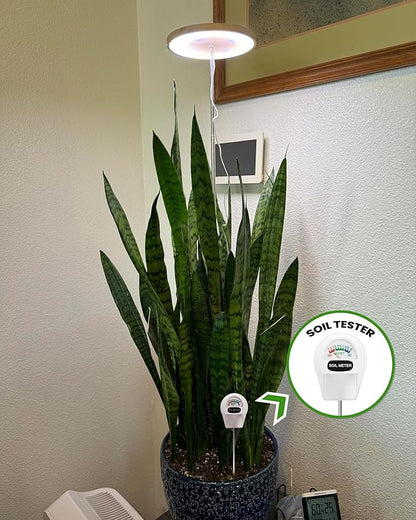 Plant Grow Light,yadoker LED Growing Light Full Spectrum for Indoor Plants, Paired with a Soil