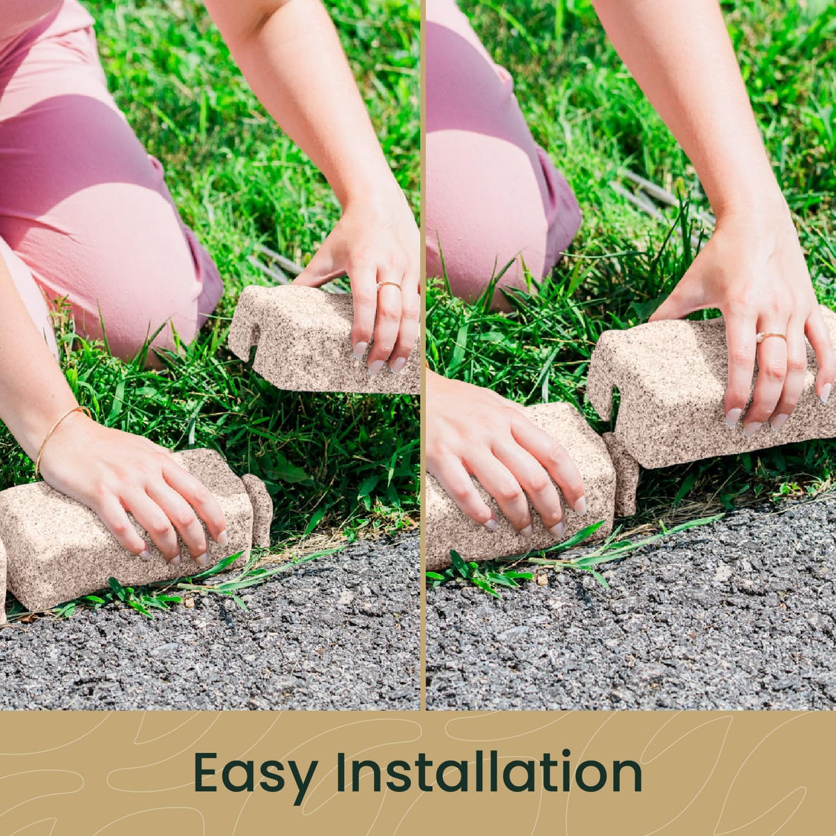 Beuta Landscape Edging | Garden Edging Border | Faux Stone Bricks for Lawn edging, Flower beds