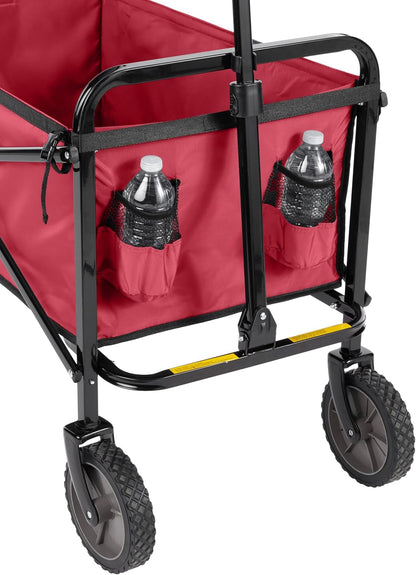 Amazon Basics Collapsible Folding Heavy Duty Utility Wagon for Outdoor Sports, 265 pounds Weight