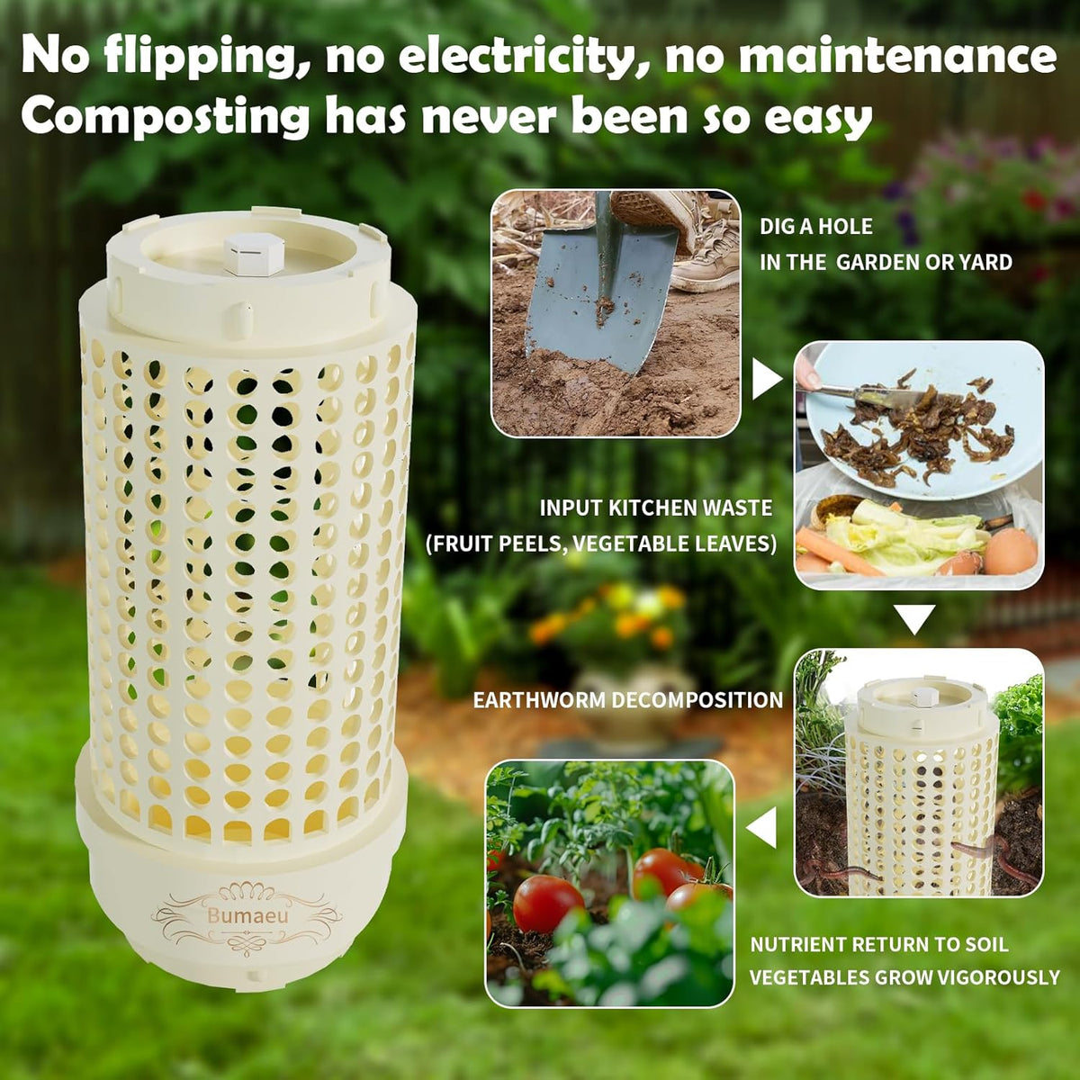 Underground Worm Farm, Garden Mini vermicomposting bin for use in Outdoor Gardening from Kitchen