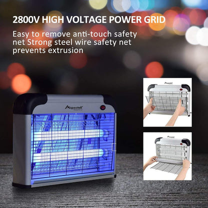 ASPECTEK Insect Killer, Bug Zapper, Powerful 20W Electronic Indoor Fly Zapper, Mosquito