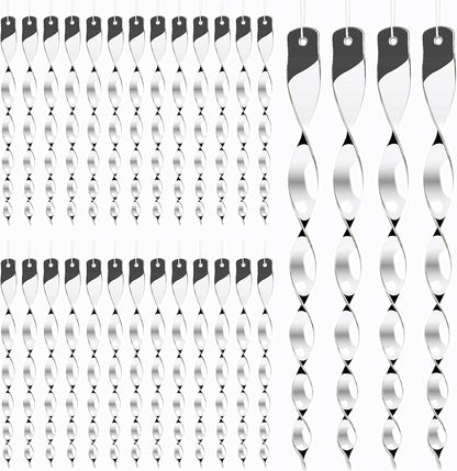 Hausse 30 Pack Bird Deterrents for Outside, Bird Repellent Hanging Silver Plastic Reflectors Scare
