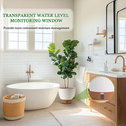 8/10/12 Inch Self Watering Pots for Indoor/Outdoor Plants - Large Plastic Planter with Drainage