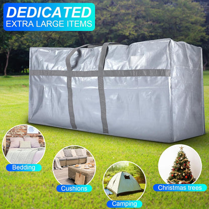 4 Pcs 176 Gallon Large Moving Bags with Zipper and Handles Foldable Storage Duffle Bags Heavy Duty