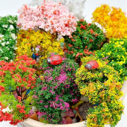 Cayway 83 PCS Fairy Garden Accessories Outdoor, Mixed Model Trees for DIY Craft Garden Decoration