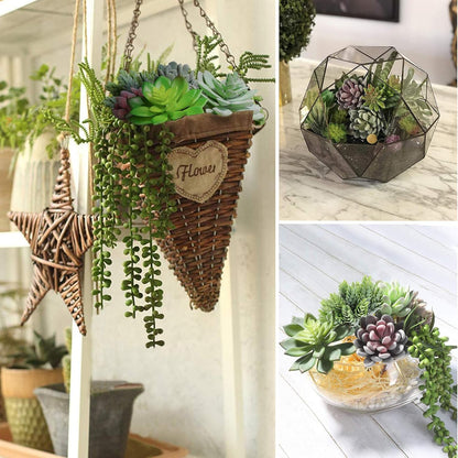 Anoak Artificial Succulent Plants - 16 Pcs Set Faux Succulents Unpotted Fake Succulent Plants