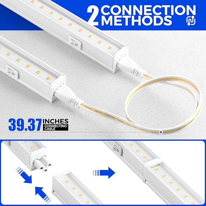 Barrina Grow Lights for Indoor Plants, 1ft Plant Lights for Indoor Growing, 5000K White Full