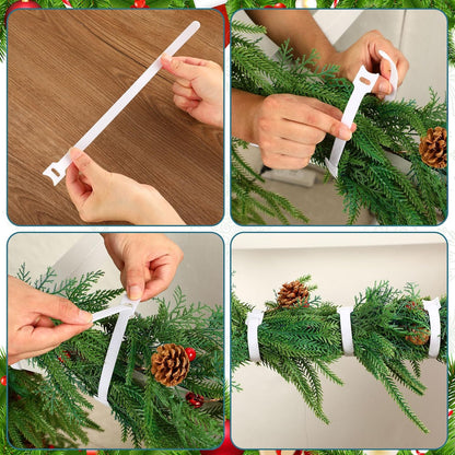 100 Pcs Christmas Garland Ties 12Inch Adjustable Holiday Garland Twist Ties for Holiday Christmas
