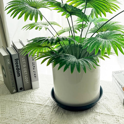 Plant Saucers 12 Inch (12.7 Inch) Plant Trays, Durable Round Glazed Ceramic Flower Plant Water Drip