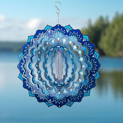 Wind Spinner Yard Art Garden Decor 3D Stainless Steel Metal Sculptures Kinetic Hanging Whirligigs