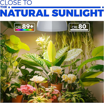 Barrina Hanging Grow Lights for Indoor Plants, 25W Full Spectrum, with Timer and 16.4FT Power Cord