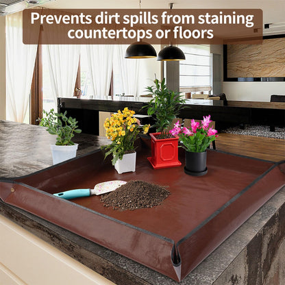 39.5" x 39.5" Extra Large Potting Mat for Indoor Plants Transplanting and Dirt Control Gardening