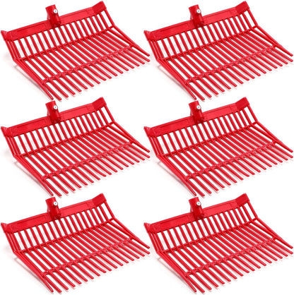 Lasnten 6 Pcs Manure Fork Replacement Head, 18 Tines Pitchfork Head with Screws and Nuts, Horse