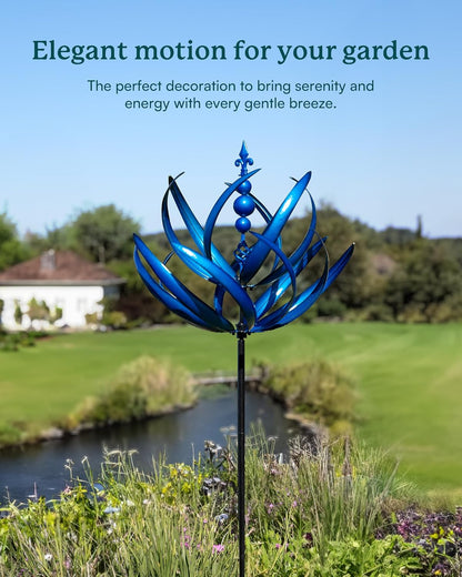 91 inch Wind Spinners Outdoor - Extra Large Outdoor Metal Wind Sculptures Spinners with Stake