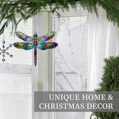 Dragonfly Gifts for Women, Dragonflies Decor Suncatcher Effect, Dragon Fly Stained Glass Effect