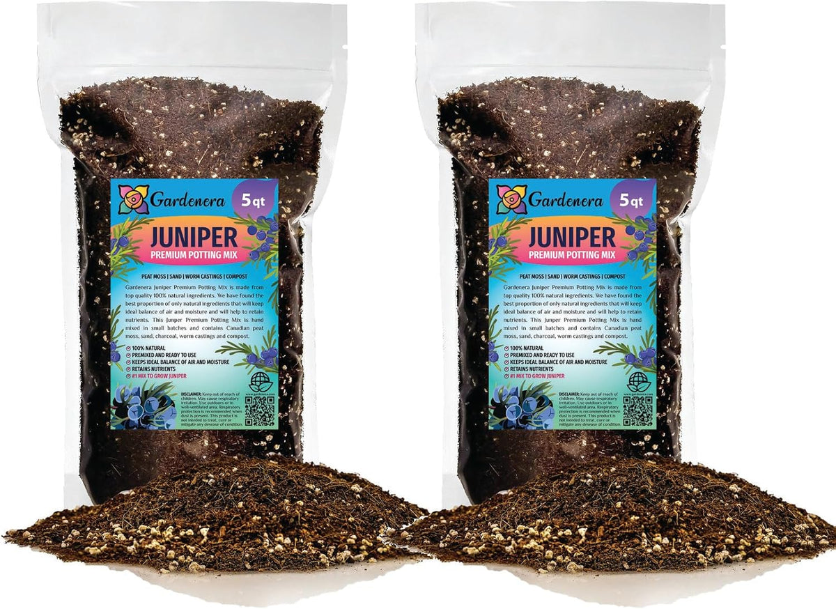GARDENERA Premium Juniper Potting Soil Mix - Perfect Balance of Nutrients, Drainage, and Aeration