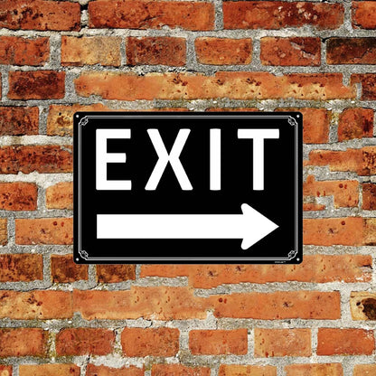 12x16" Exit Sign With Left Arrow - High-Intensity Aluminum Parking Lot Sign, Weatherproof &
