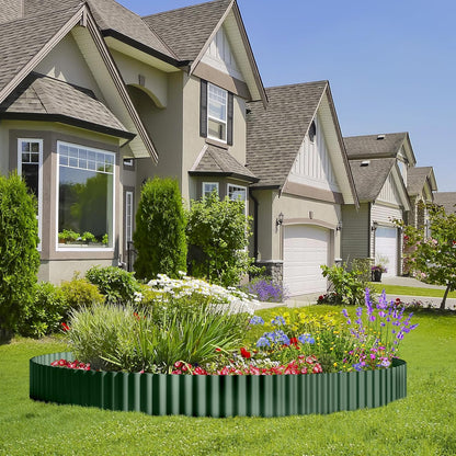 Land Guard Corrugated Metal Garden Edging, 6"×25Ft Steel Landscape Edging, Corrugated Metal Yard