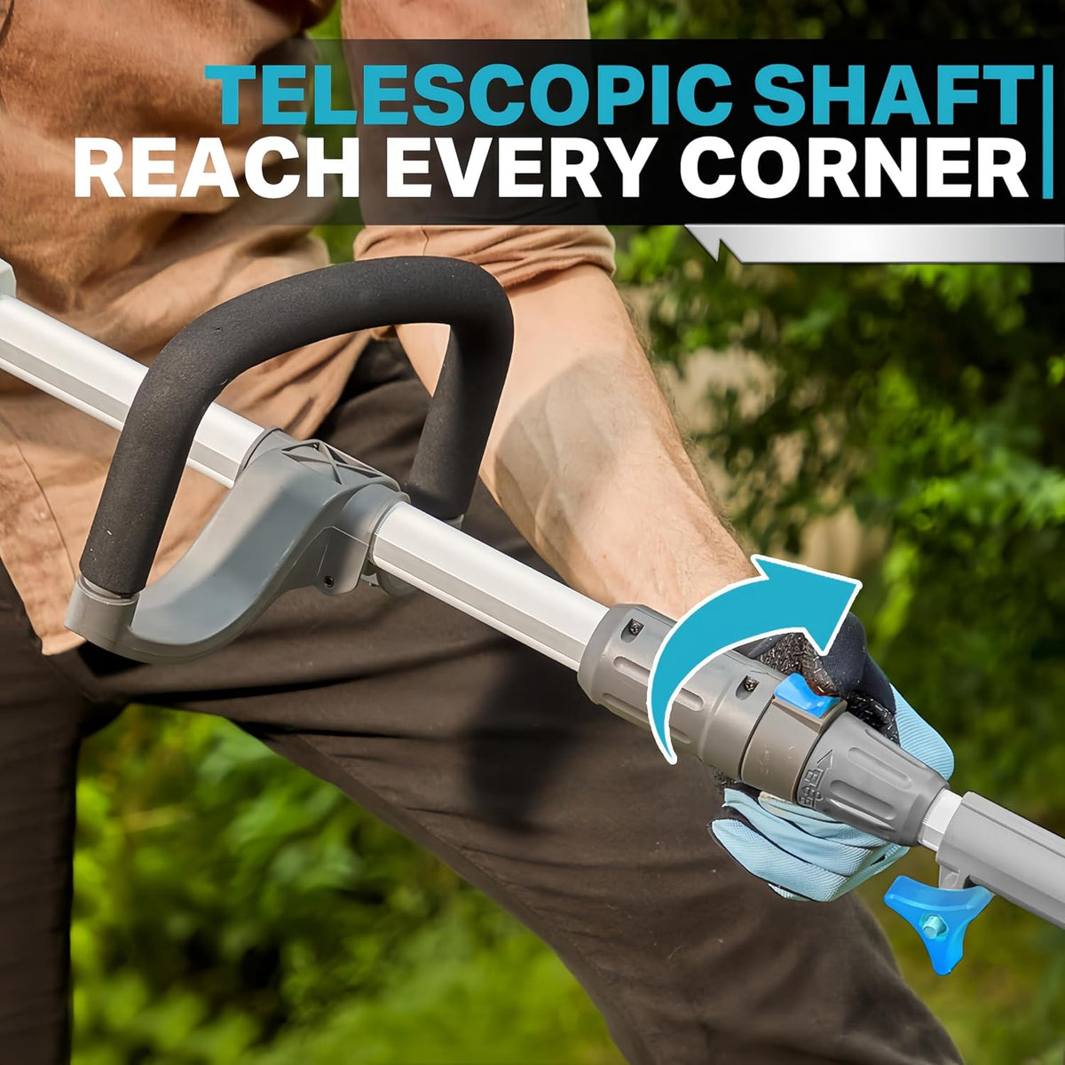 RB 17" Cordless String Trimmer, 40V Lithium Battery Weed Wacker with 4.0Ah Battery & Fast Charger &
