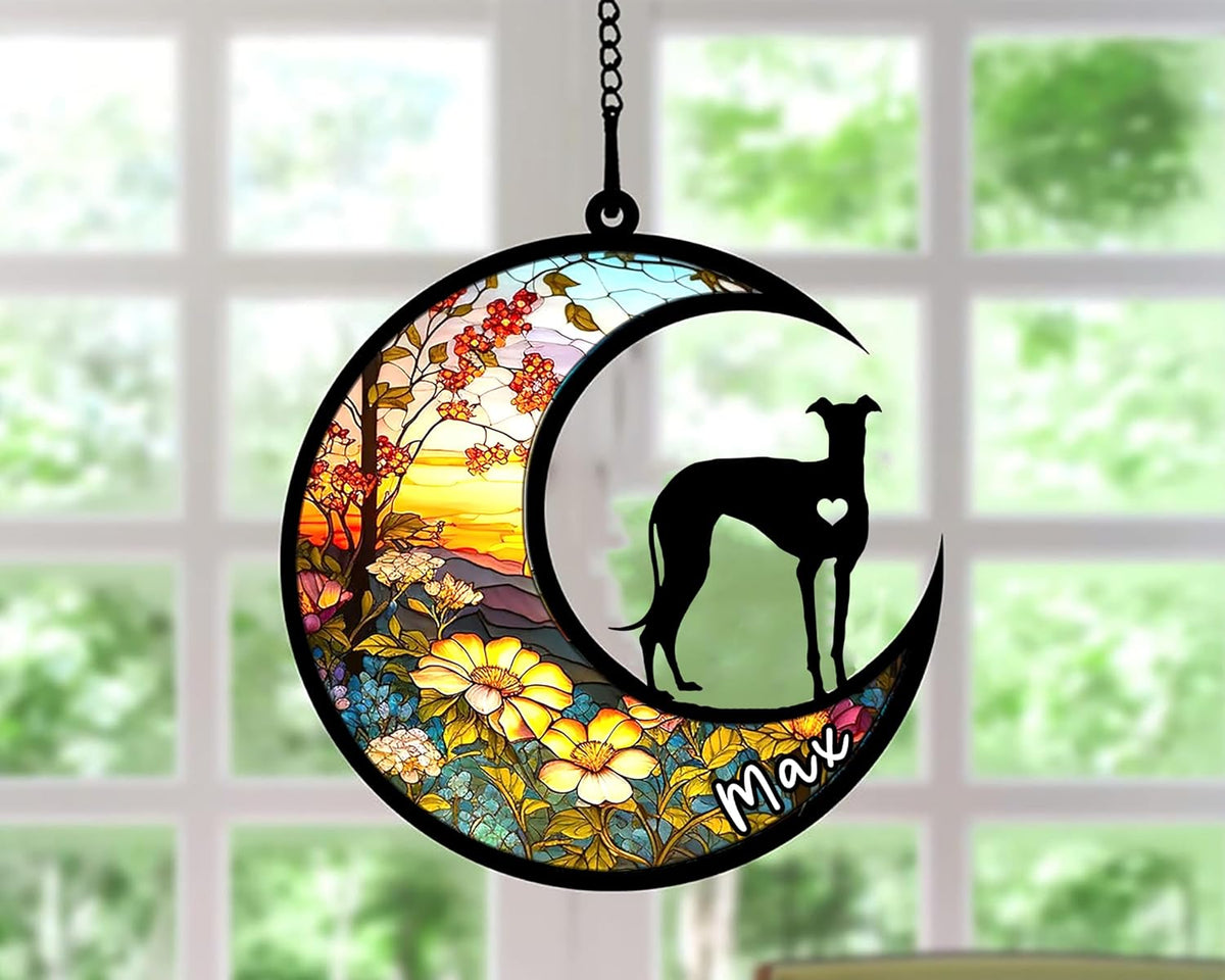 Personalized Dog Memorial, Custom Name Italian Greyhound Dog Christmas Ornament with Name, Custom