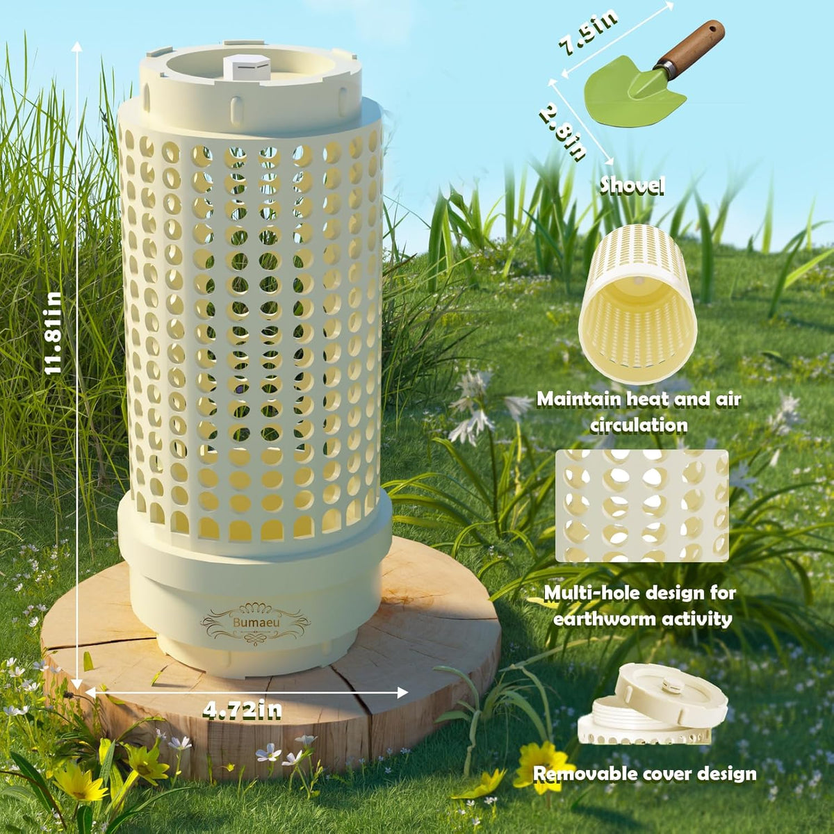 Underground Worm Farm, Garden Mini vermicomposting bin for use in Outdoor Gardening from Kitchen