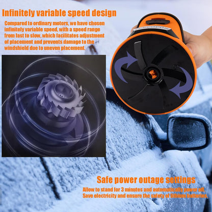 3-in-1 Electric Ice Scraper for Cars & Home – Cordless Handheld Defroster, Cleaner & Polisher, 500