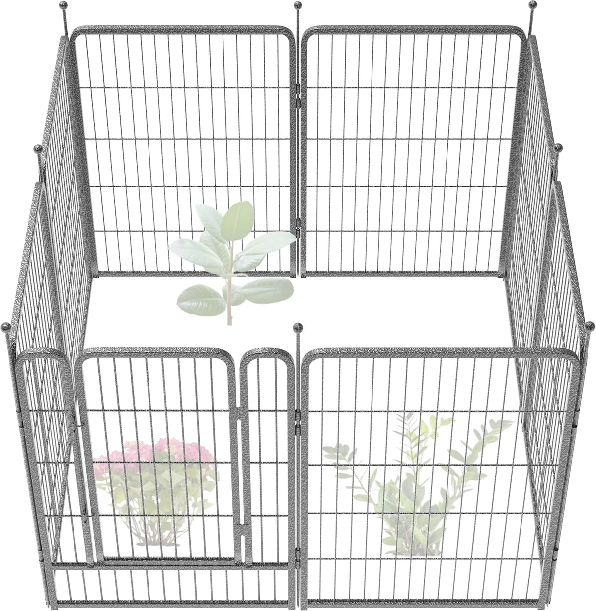 FXW Garden Fence Outdoor for The Yard – 40in(H) x 18.2ft(L) Heavy Duty Metal Animal Barrier for Dog