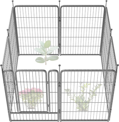 FXW Garden Fence Outdoor for The Yard – 40in(H) x 18.2ft(L) Heavy Duty Metal Animal Barrier for Dog