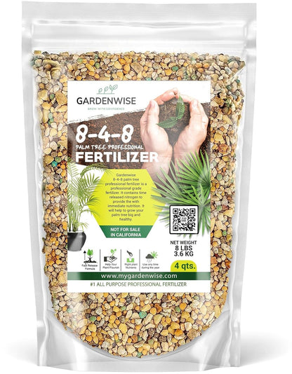 8-4-8 Professional Palm Tree Fertilizer Plant Food; for Indoor Potted Plants and Outdoor Landscape