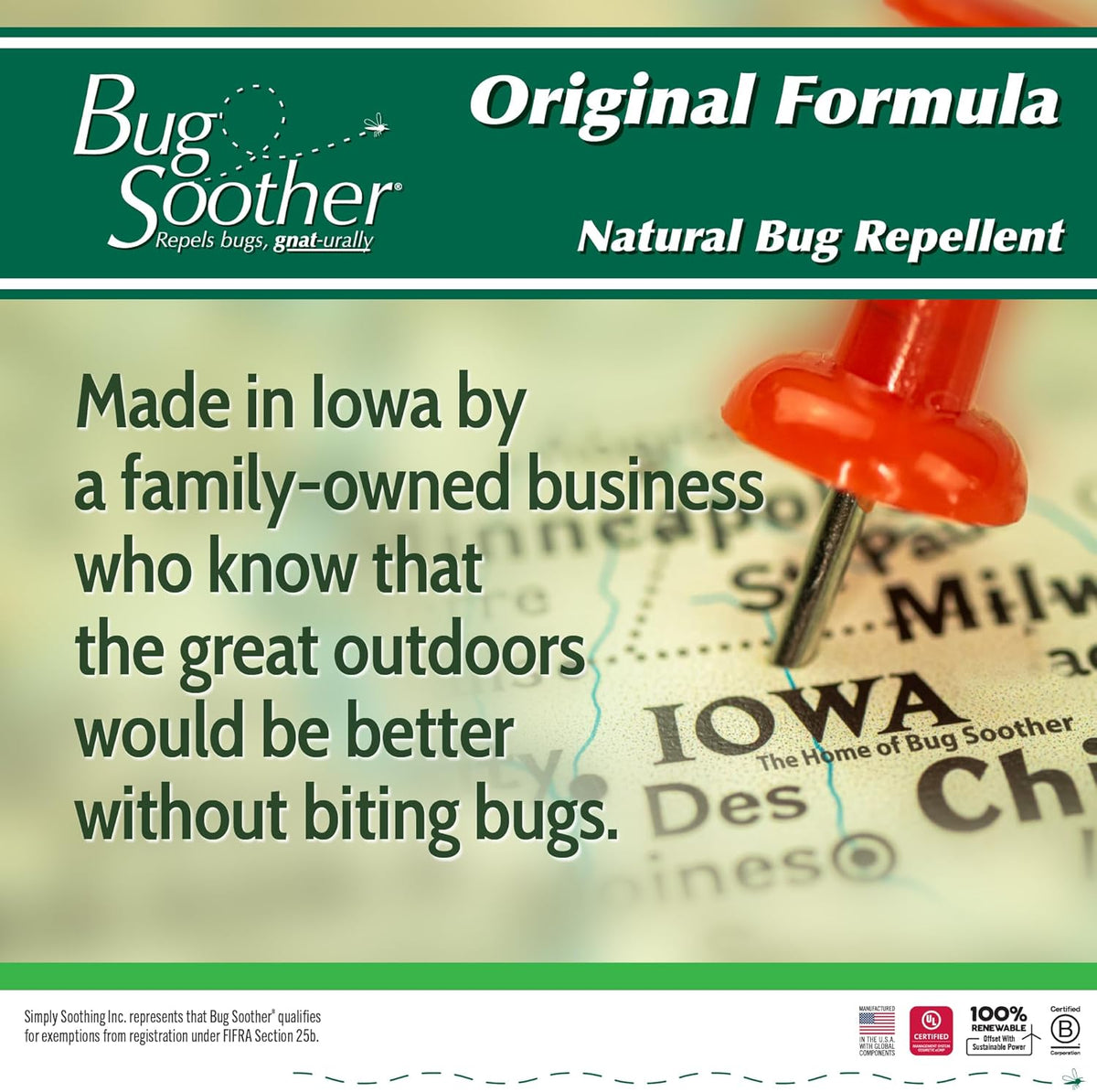 Bug Soother Spray (4 bottle, 2 oz) - Natural Mosquito, Gnat and Insect Deterrent & Repellent with