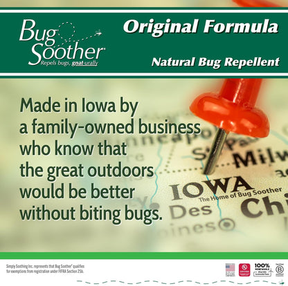 Bug Soother Spray (4 bottle, 2 oz) - Natural Mosquito, Gnat and Insect Deterrent & Repellent with