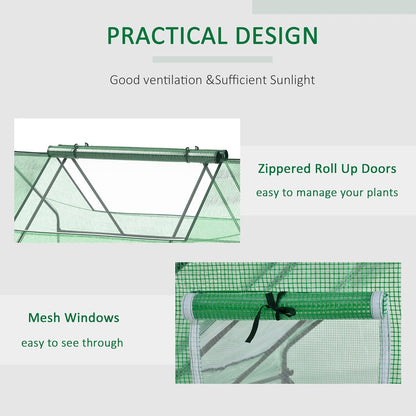 Outsunny 71" x 55" x 32" Mini Greenhouse, Small Green House, Garden Planting Shed, Outdoor Flower