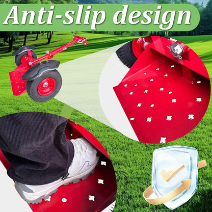 Wheels Lawn Mower Sulky for Lawn and Landscape Professionals,Mudguard Design,Anti-Skid Design