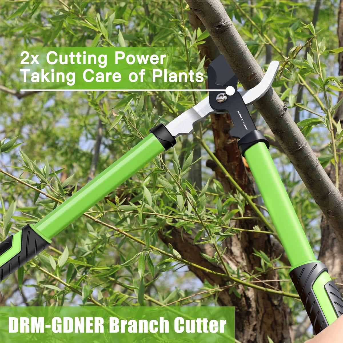 23" SK5 Dual-Blade Loppers Cuts 2" Dry/Wet Branches - Triangular Steel Tube & SecureLock, Heavy