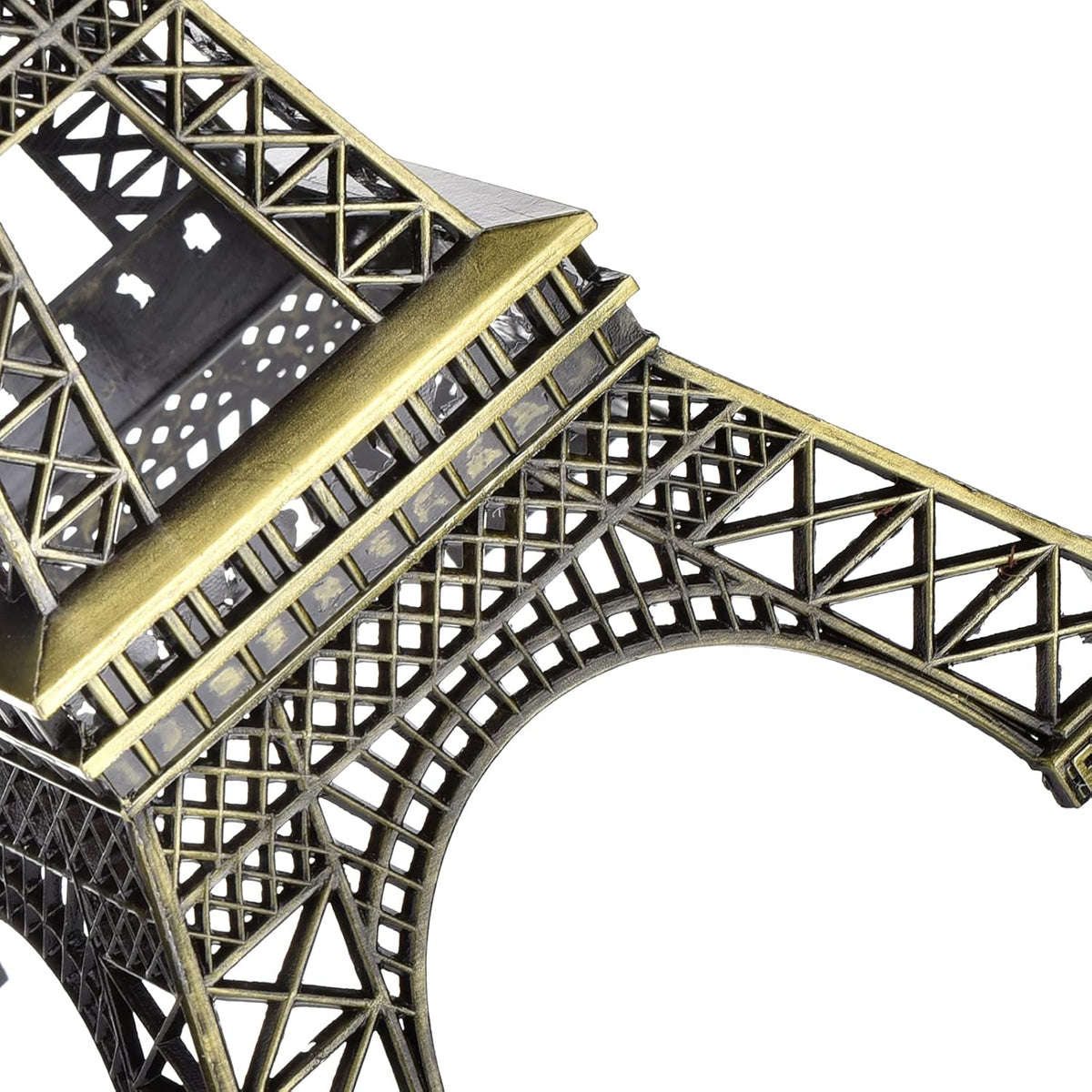 ESHATO Bronze Metal Eiffel Tower Statue, 10inch Decorative Figurine Replica Stand Holder for Cake