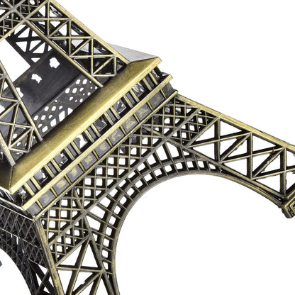 ESHATO Bronze Metal Eiffel Tower Statue, 10inch Decorative Figurine Replica Stand Holder for Cake