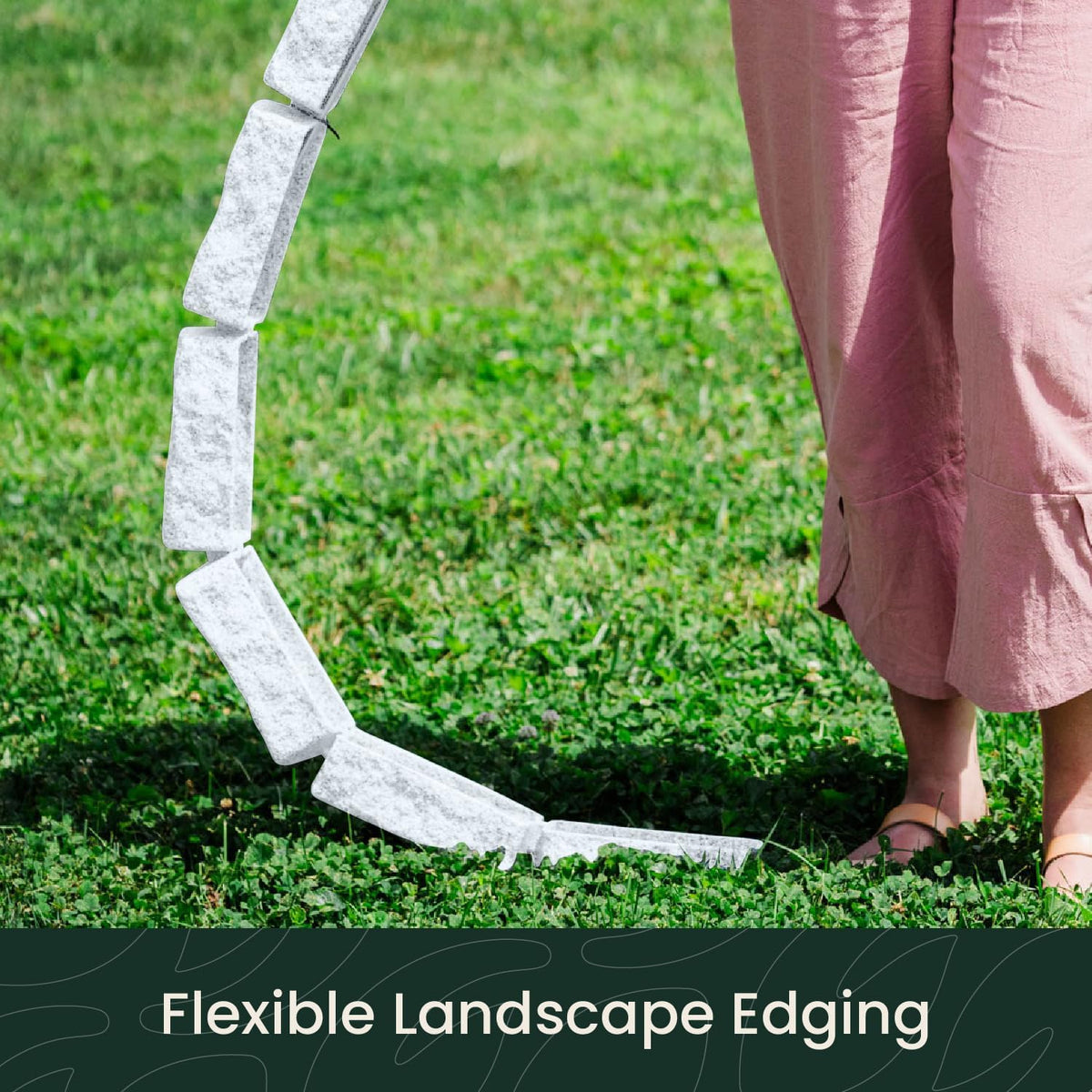 Beuta Landscape Edging | Garden Edging Border | Faux Stone Bricks for Lawn edging, Flower beds