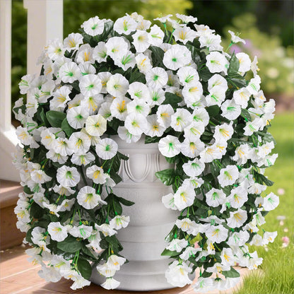 HyeFlora Artificial Fake Hanging Flowers Plants Vines for Outdoor Summer Decoration, 2PCS Faux Silk