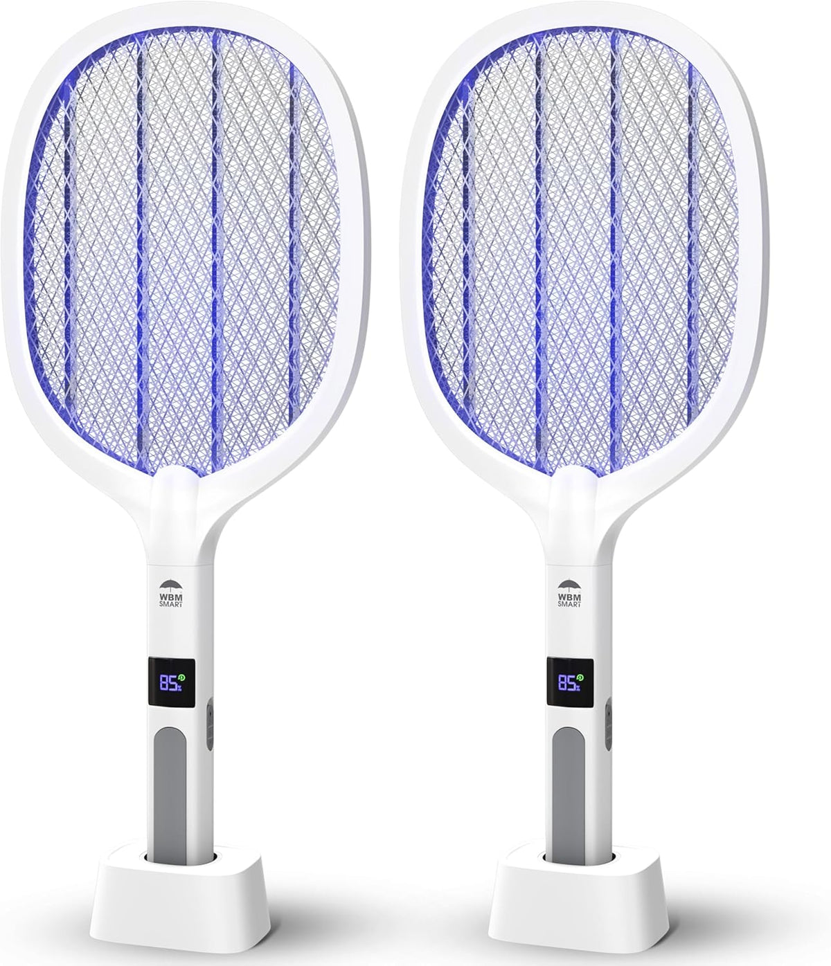 WBM SMART 2 in 1 Electric Bug Zapper, Mosquitoes Trap Lamp & Racket, USB Rechargeable Electric Fly