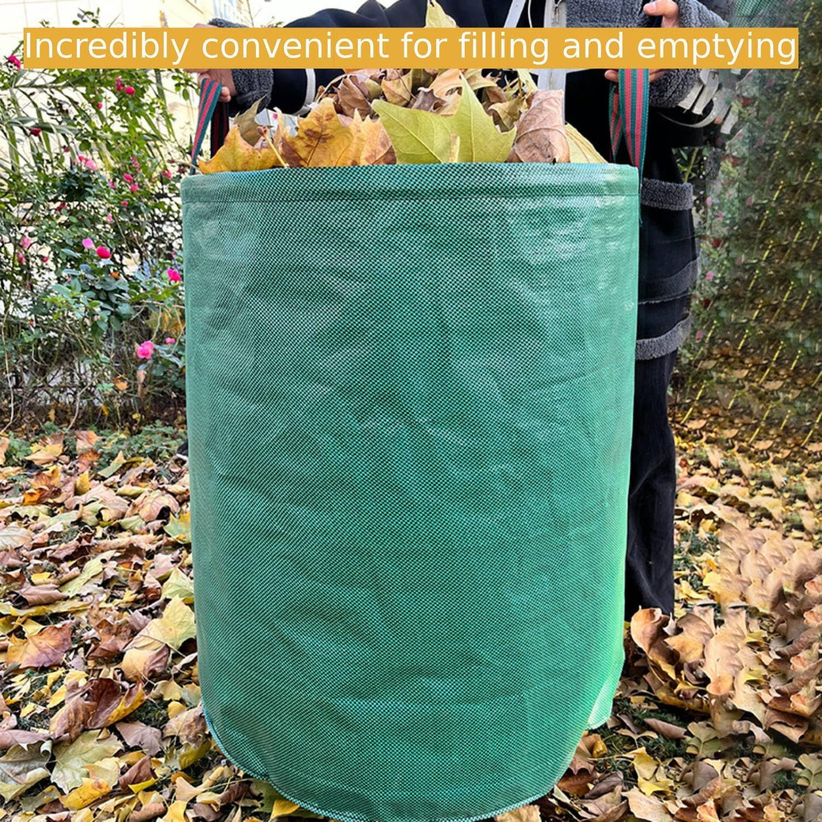 Leaf Collector & Leaf Bag 2-Pack | 106 Gallon Reusable Standable Yard Waste Bags | Portable Durable