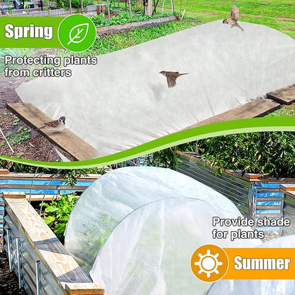 Alphatool Plant Covers Freeze Protection - 10 ft x 30 ft Frost Cloths Blankets for Outdoor Plants
