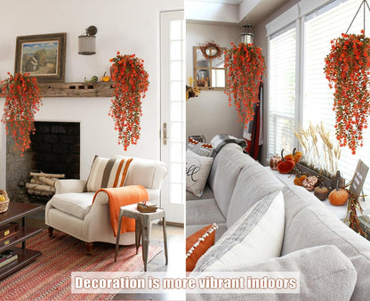 Fall Artificial Hanging Plants Artificial Fall Flowers Faux Autumn Plants Faux Hanging Plants
