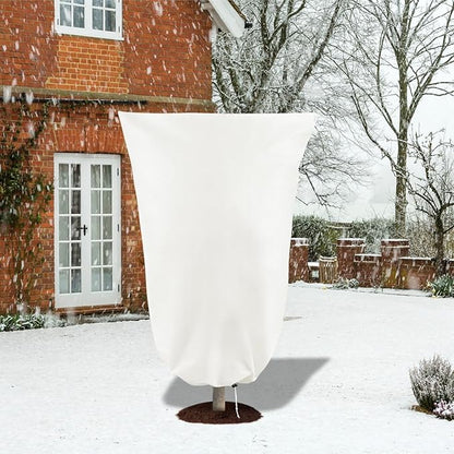 8 Pack Plant Covers Freeze Protection, 31.5"x47.2" Frost Blankets with Zipper Drawstring, Winter