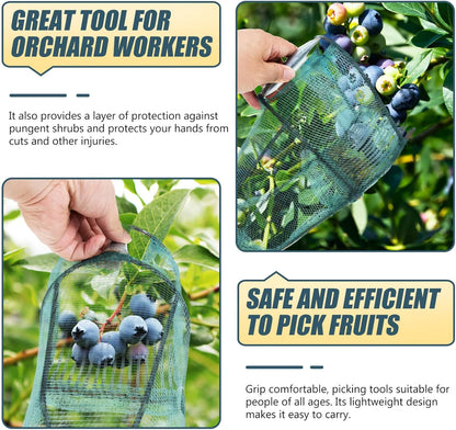 Tofficu Ergonomic Blueberry Picker with Steel Comb and Handle, Lightweight Fruit Harvesting Tool